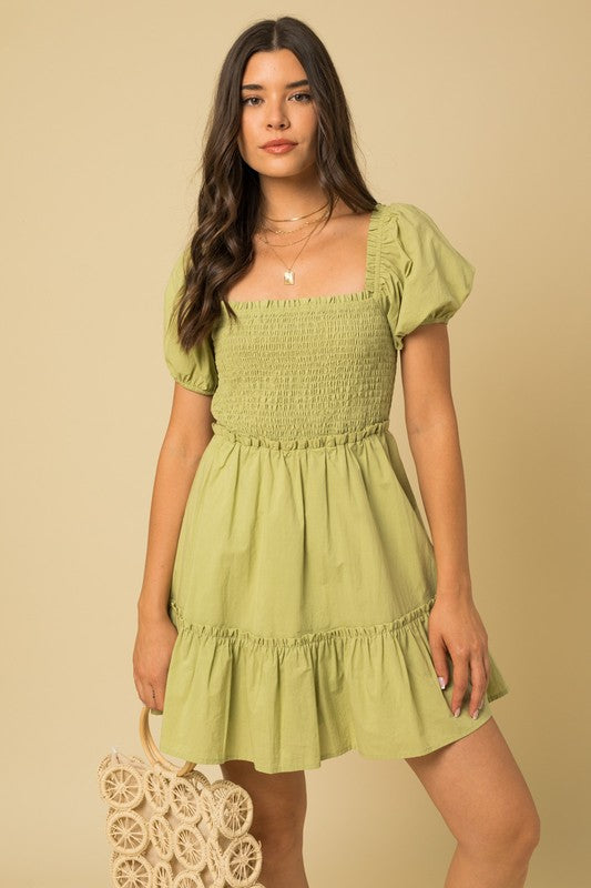 Layla Puff Sleeve Babydoll Dress Jenny's Boutique Layla Puff Sleeve Babydoll Dress Jenny's Boutique