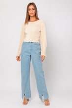 Load image into Gallery viewer, Emery Crinkle Bell Sleeve Top