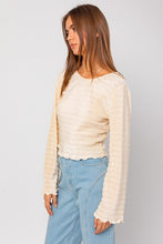 Load image into Gallery viewer, Emery Crinkle Bell Sleeve Top