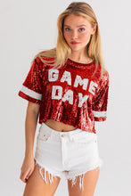 Load image into Gallery viewer, Buffalo Game Day Sequin Top
