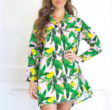 Load image into Gallery viewer, Lavender Lemons Tunic Sleep Shirt