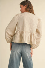 Load image into Gallery viewer, Delaney Tie Front Blouse