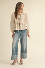 Load image into Gallery viewer, Delaney Tie Front Blouse