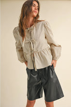 Load image into Gallery viewer, Delaney Tie Front Blouse