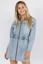 Load image into Gallery viewer, Faith Cinched Waist Denim Dress
