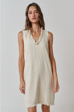 Load image into Gallery viewer, Poppy Linen Frayed Mini Dress