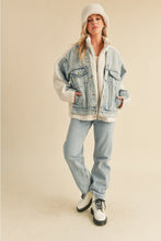 Load image into Gallery viewer, Teddy Sherpa Denim Jacket