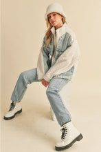 Load image into Gallery viewer, Teddy Sherpa Denim Jacket