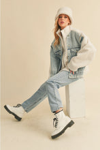 Load image into Gallery viewer, Teddy Sherpa Denim Jacket