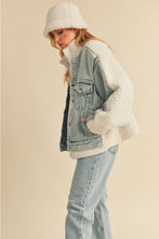 Load image into Gallery viewer, Teddy Sherpa Denim Jacket