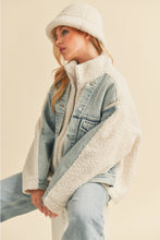 Load image into Gallery viewer, Teddy Sherpa Denim Jacket