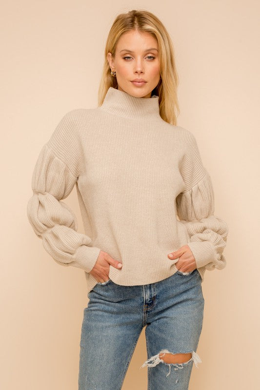 Jackie Bubble Sleeve Sweater