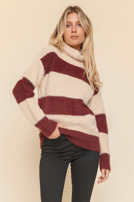 Astrid Turtleneck Eyelash Sweater