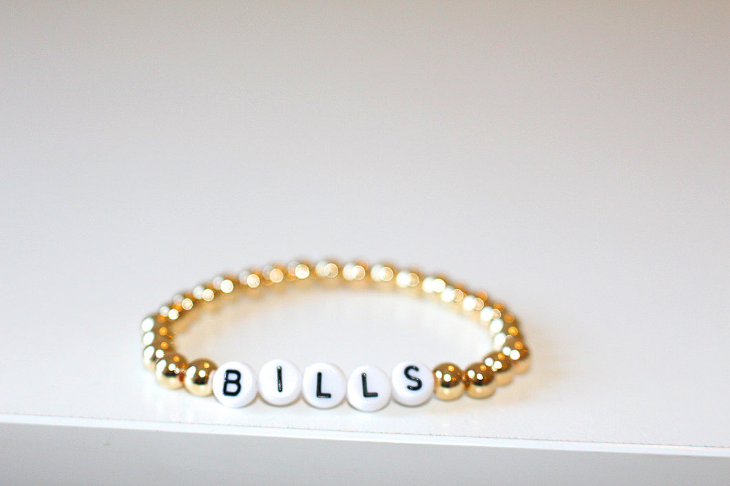 Bills Gold Beaded Bracelet