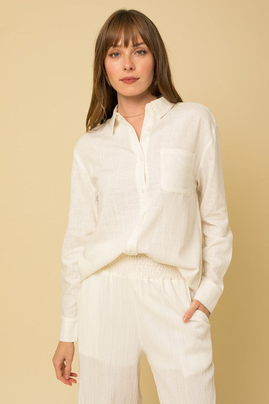 Juniper Oversized Linen Top