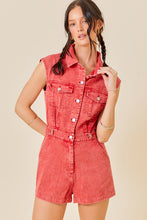 Load image into Gallery viewer, Tailgate Denim Romper
