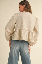 Load image into Gallery viewer, Delaney Tie Front Blouse
