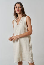 Load image into Gallery viewer, Poppy Linen Frayed Mini Dress
