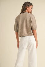 Load image into Gallery viewer, Mocha Short Sleeve Sweater Top
