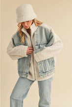 Load image into Gallery viewer, Teddy Sherpa Denim Jacket
