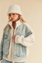 Load image into Gallery viewer, Teddy Sherpa Denim Jacket
