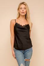 Load image into Gallery viewer, Satin Lace Trim Cami
