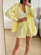 Load image into Gallery viewer, Stella Oversized Oxford Shirt &amp; Shorts Set
